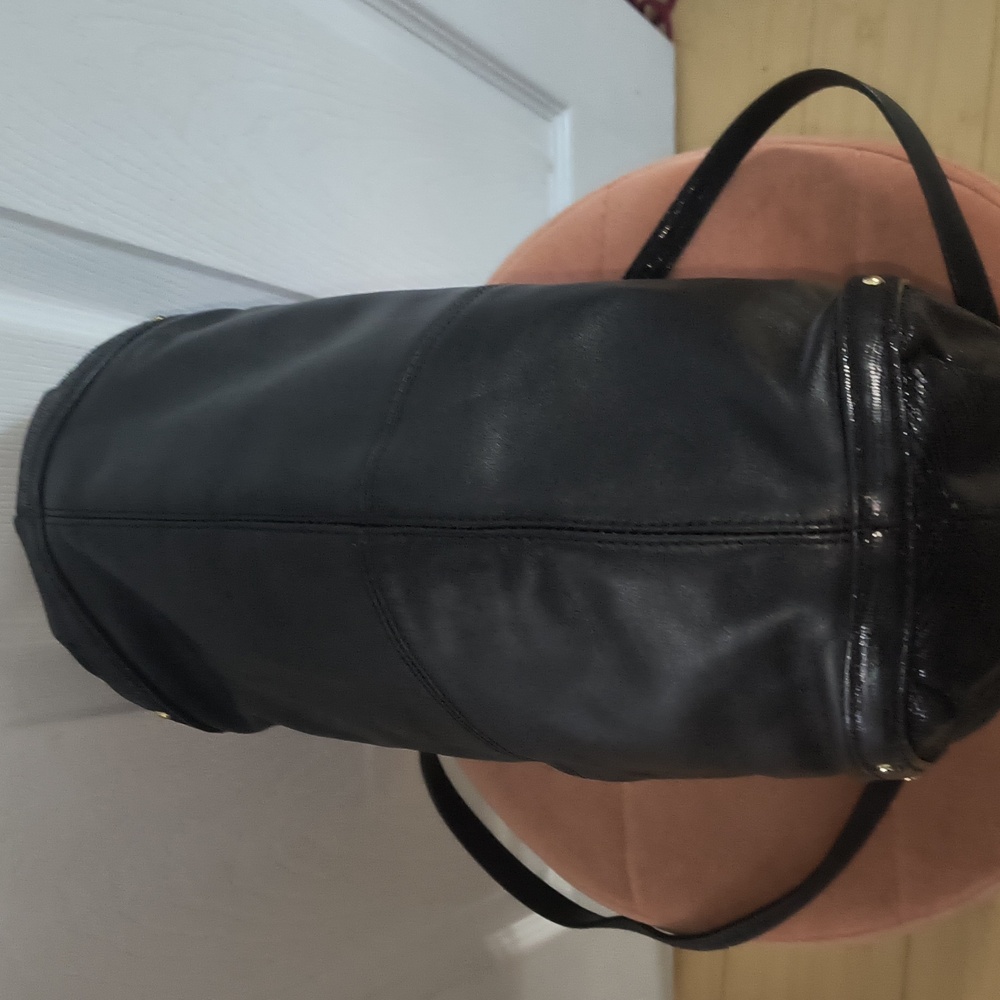 Coach F20812 Alexandra Black Leather Hobo Tote Bag Python Embossed - Picture 9 of 15